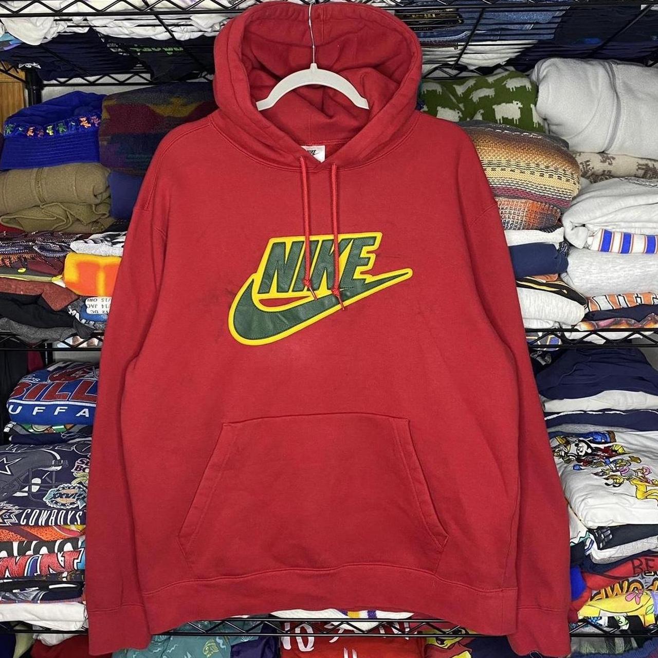 Supreme x nike leather applique hoodie sale