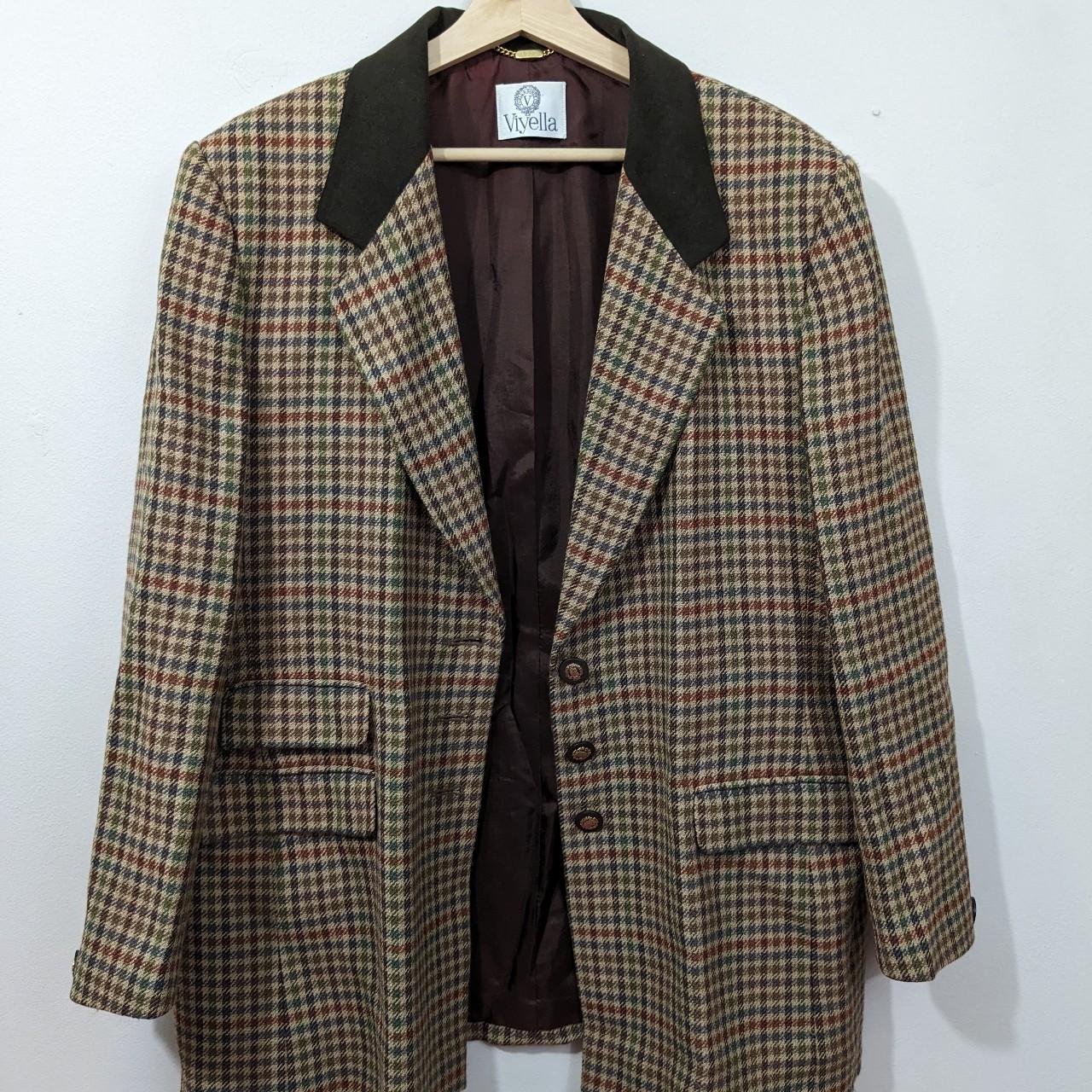 Vintage Size 18 Checked Blazer - Viyella Brand Made... - Depop