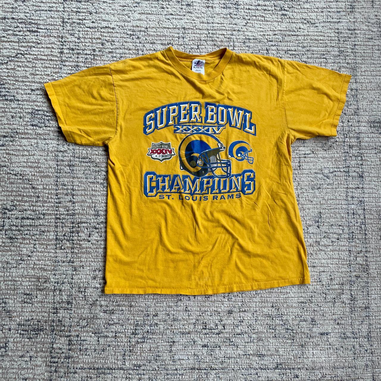 Vintage 2000 St. Louis Rams Super Bowl XXXIV Tee. - Depop