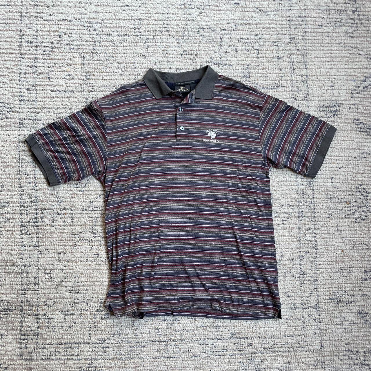 Antigua Apparel Men's Burgundy Polo-shirts | Depop