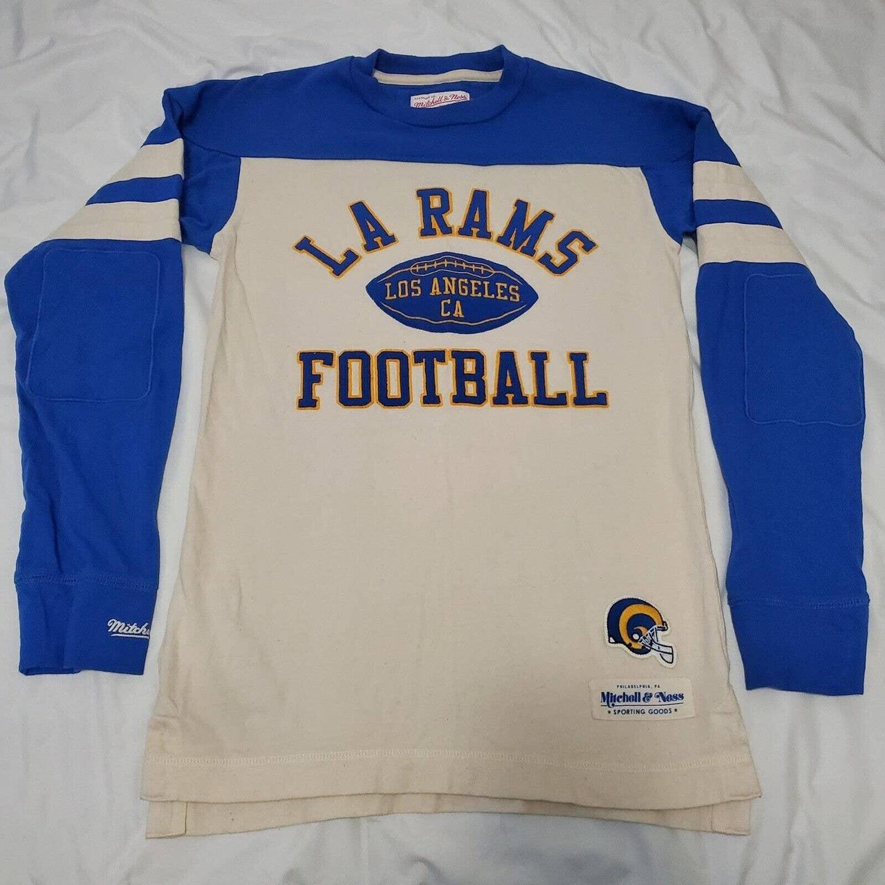 Vintage 60s NFL Rams Jersey Shirt 3/4 Sleeves - Depop