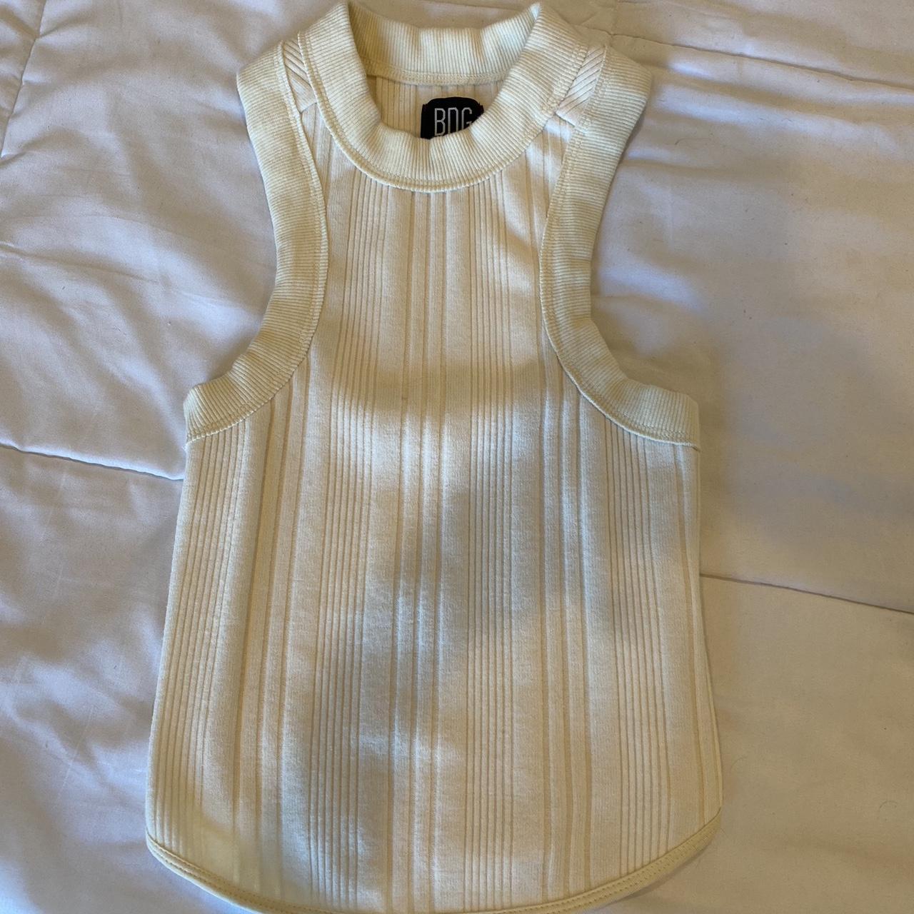 Ribbed knit tank top using remnant fabric.... Depop