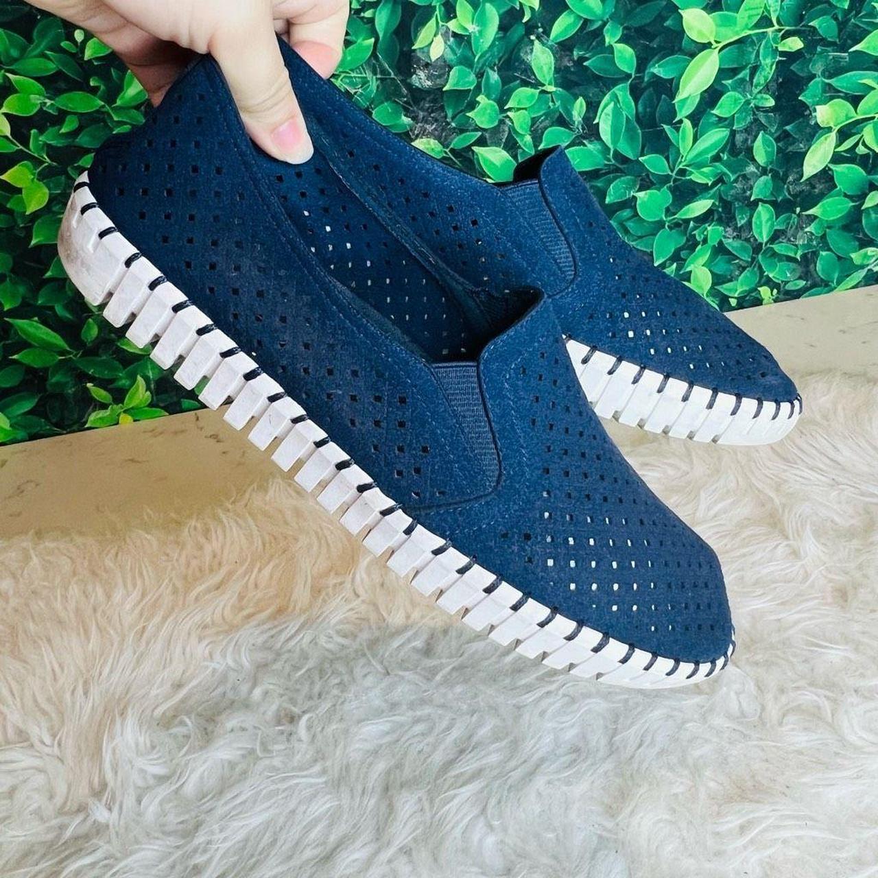 Skechers perforated sales suede wedges