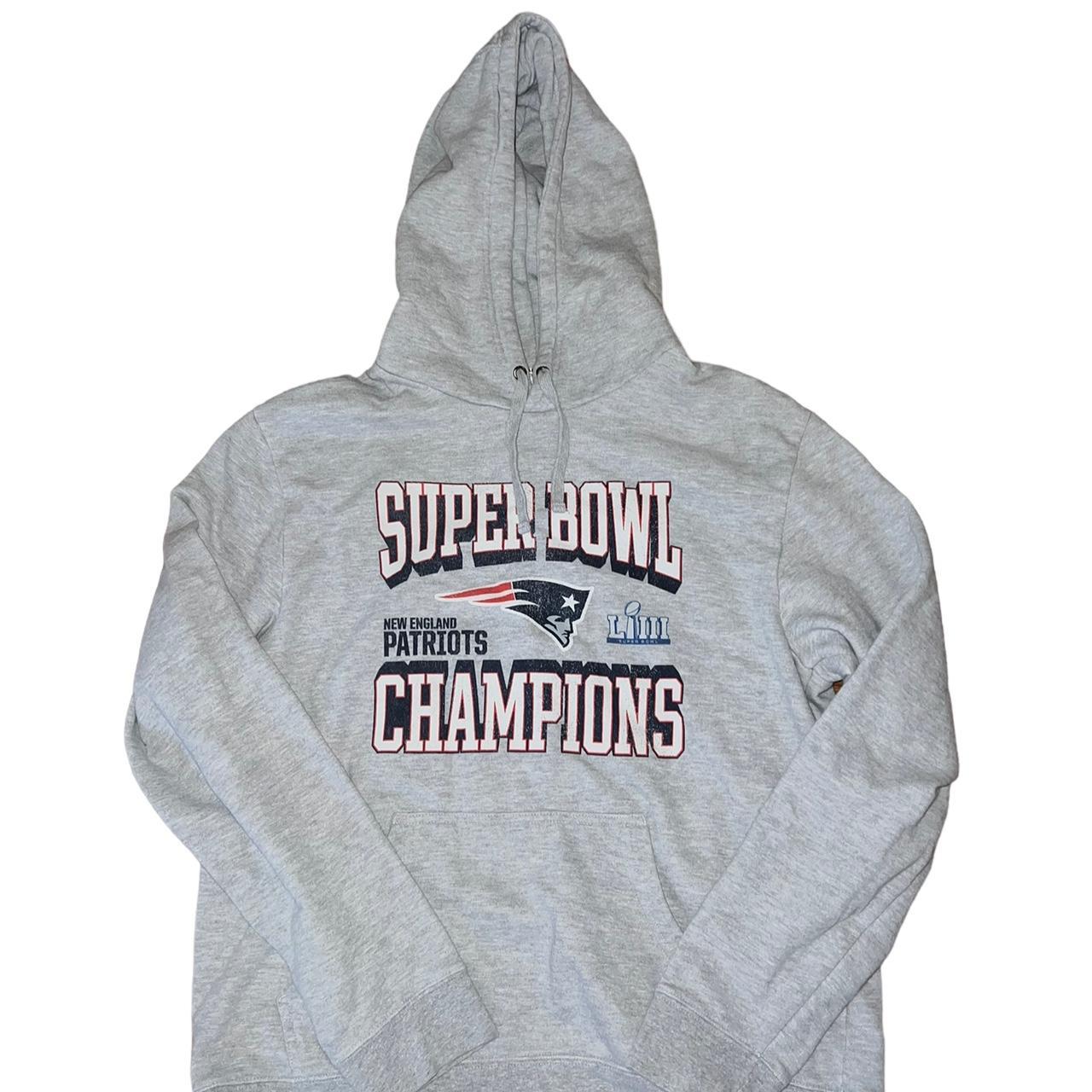 New England patriots hoodie men's large sweatshirt - Depop