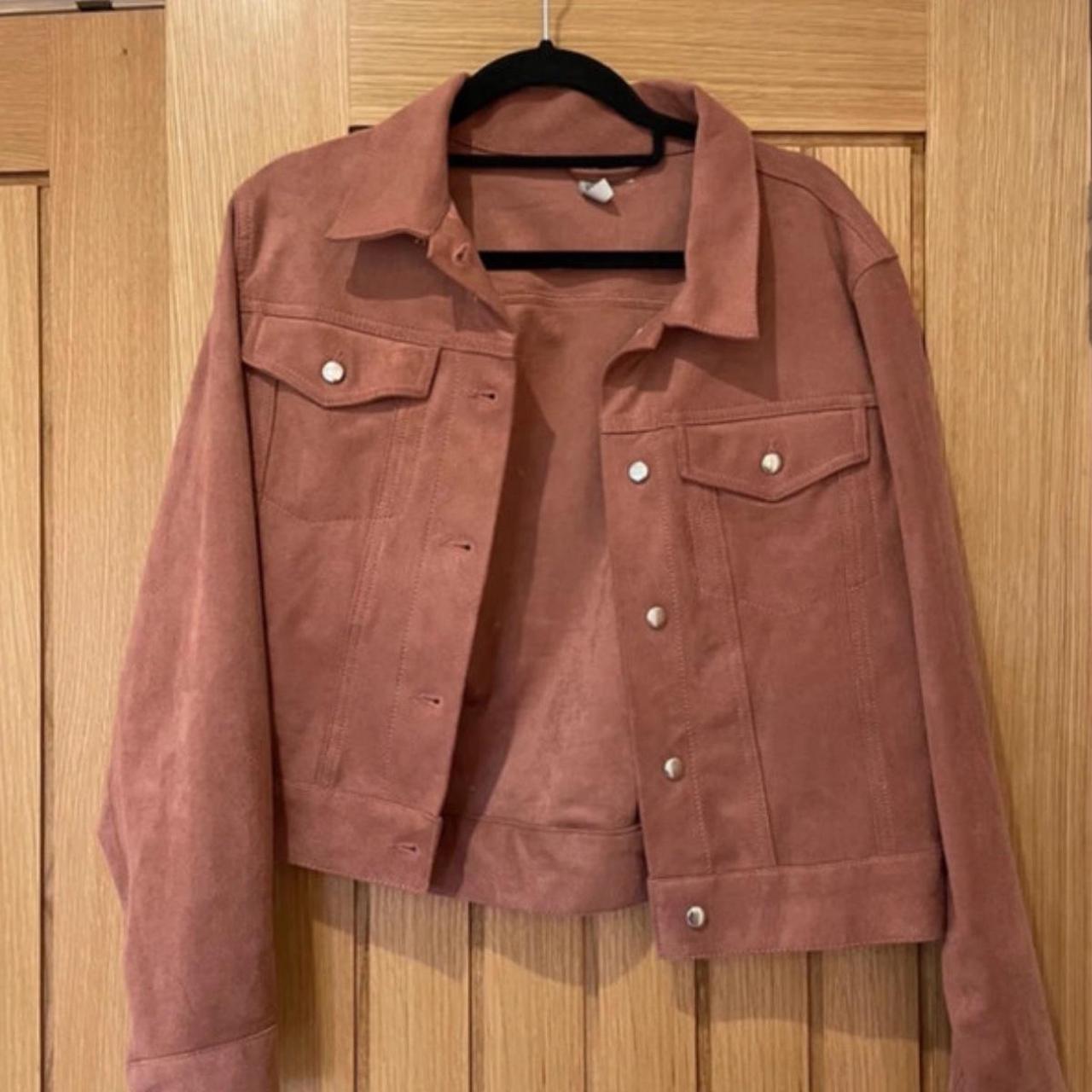 H&m pink suede jacket hotsell