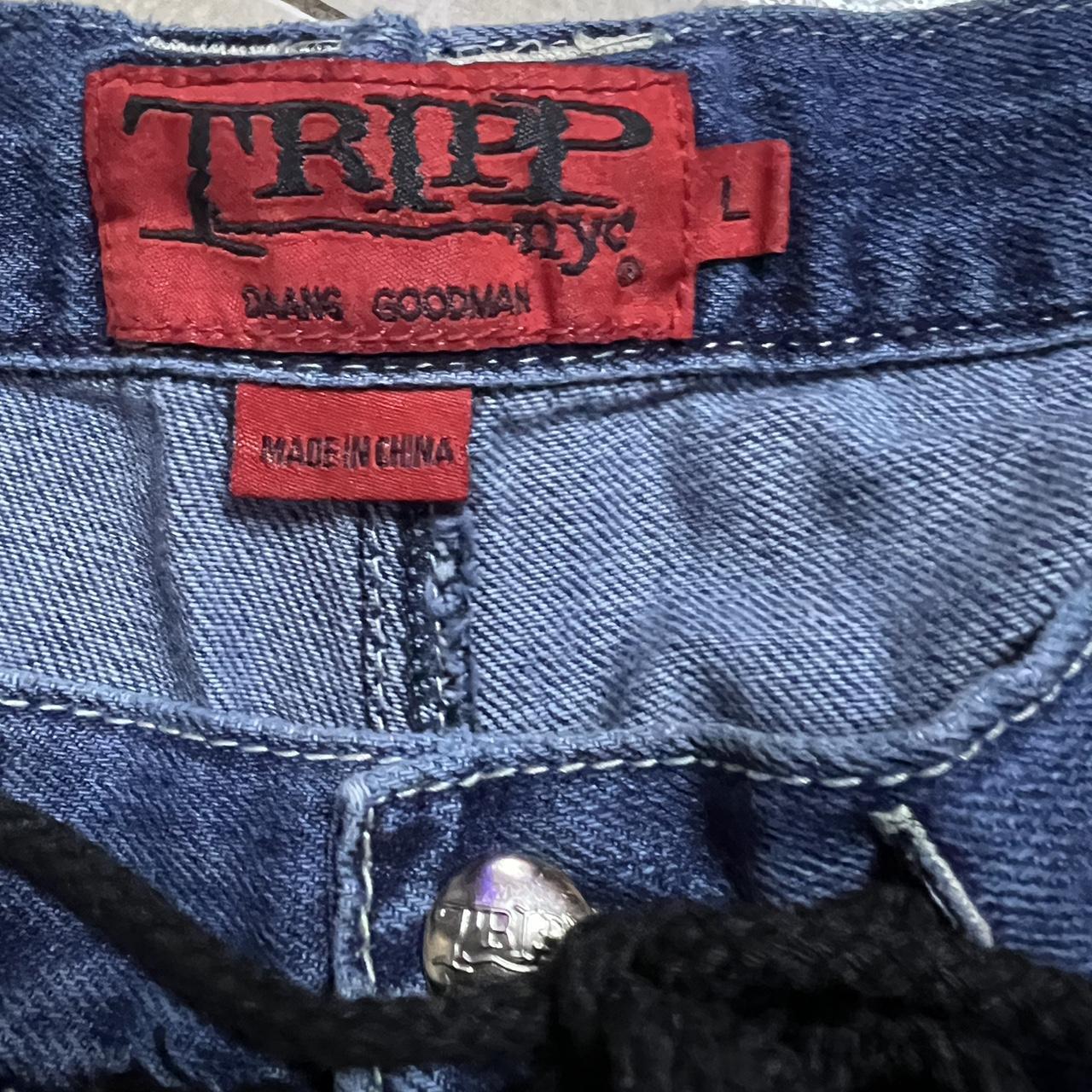 Tripp Nyc Lock Up Pants Light Blue These Are - Depop