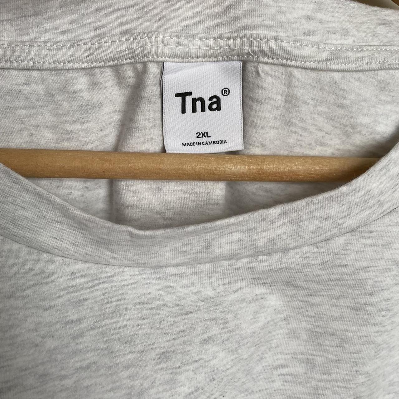 Aritzia Tna Chill Ortiz Cropped T-Shirt in Heather - Depop