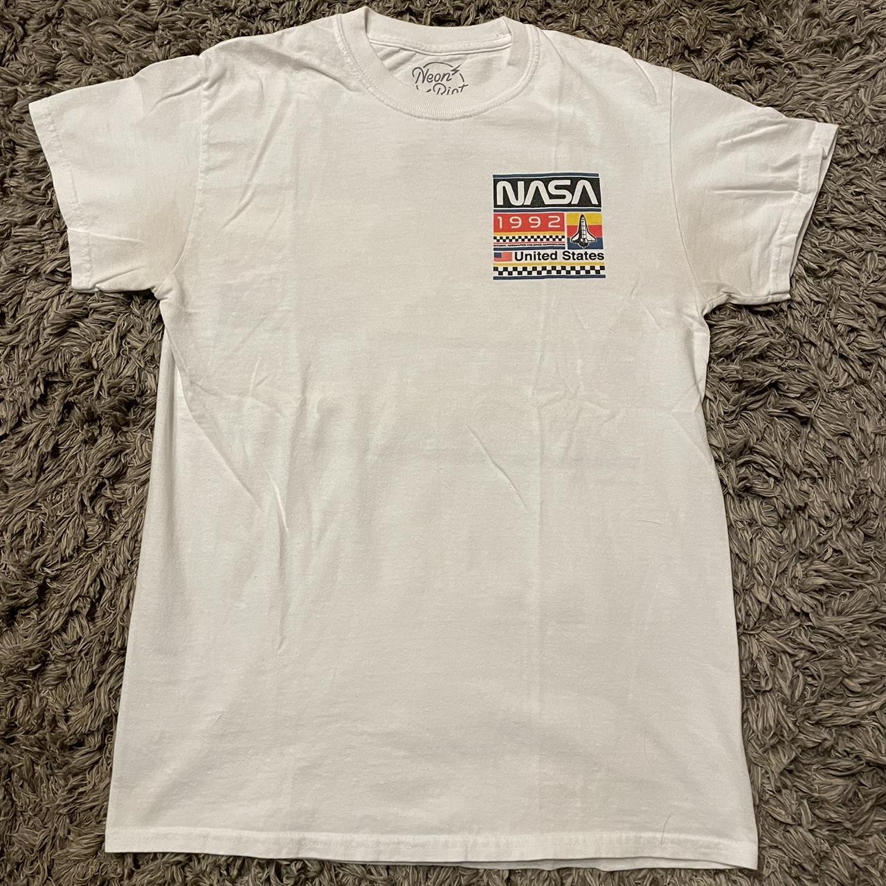 Neon Riot Nasa themed white graphic t-shirt Used.... - Depop