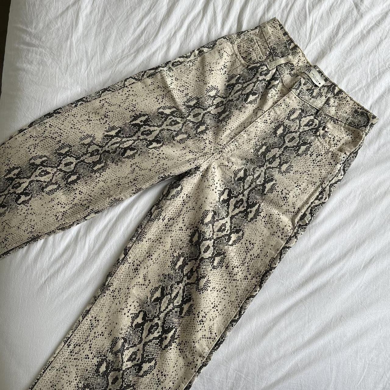 SNAKE PRINT JEANS Excellent condition. Size EU 36... - Depop