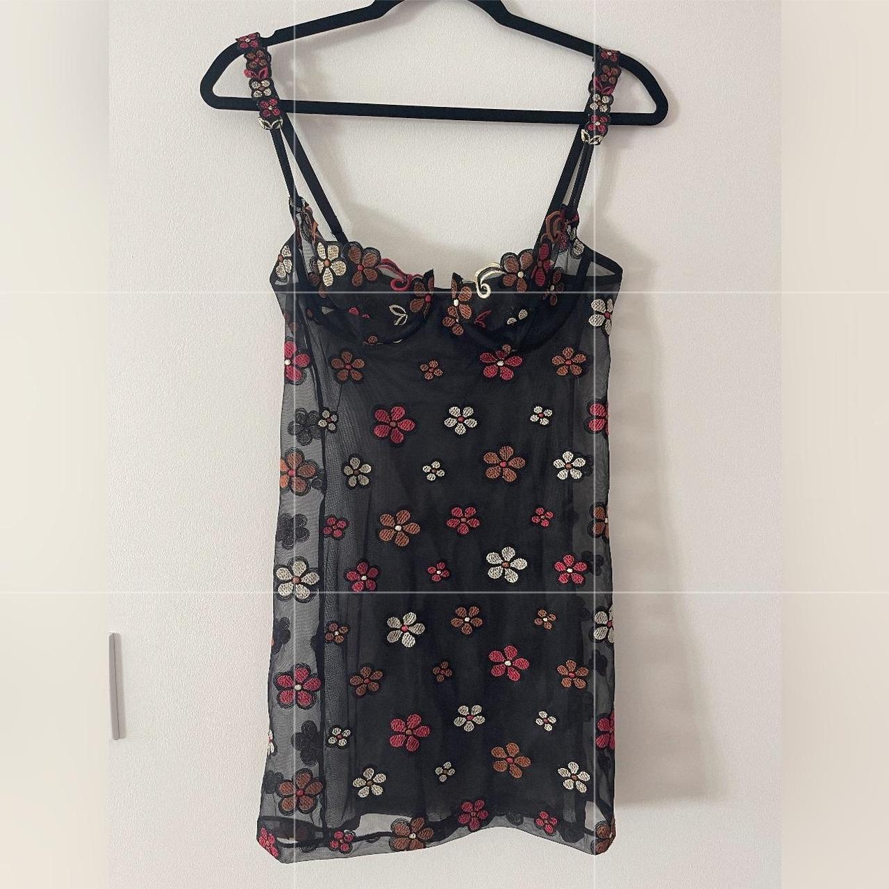 Vintage La Perla Malizia Black Floral Embroidered... - Depop