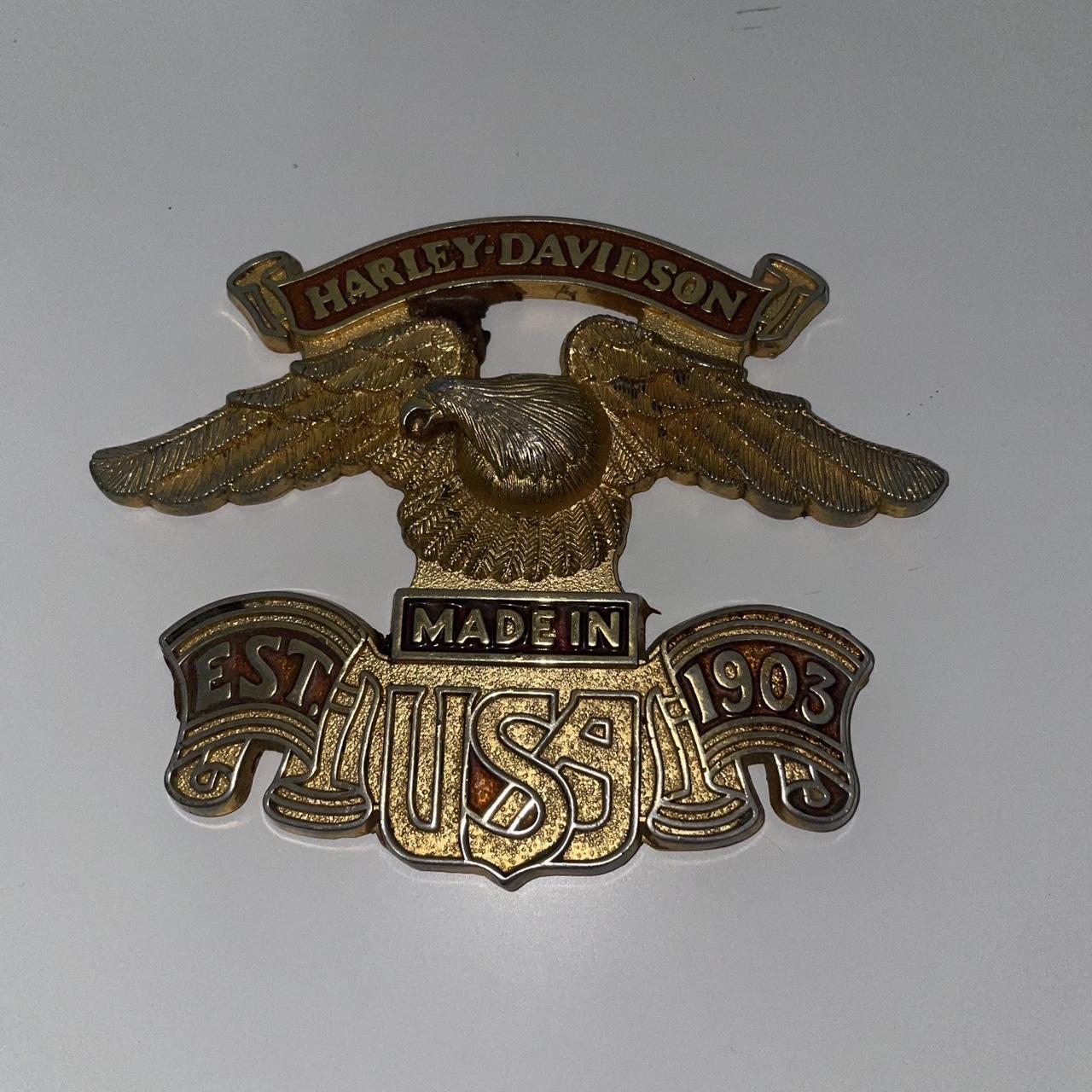 Vintage Large Harley Davidson Made in USA Eagle... - Depop