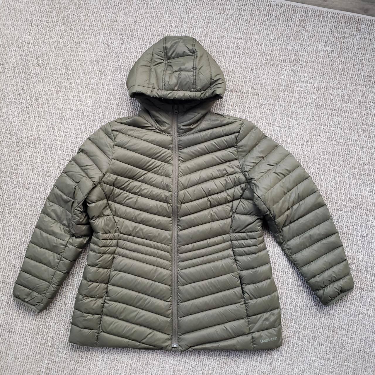 Lands end packable down on sale coat