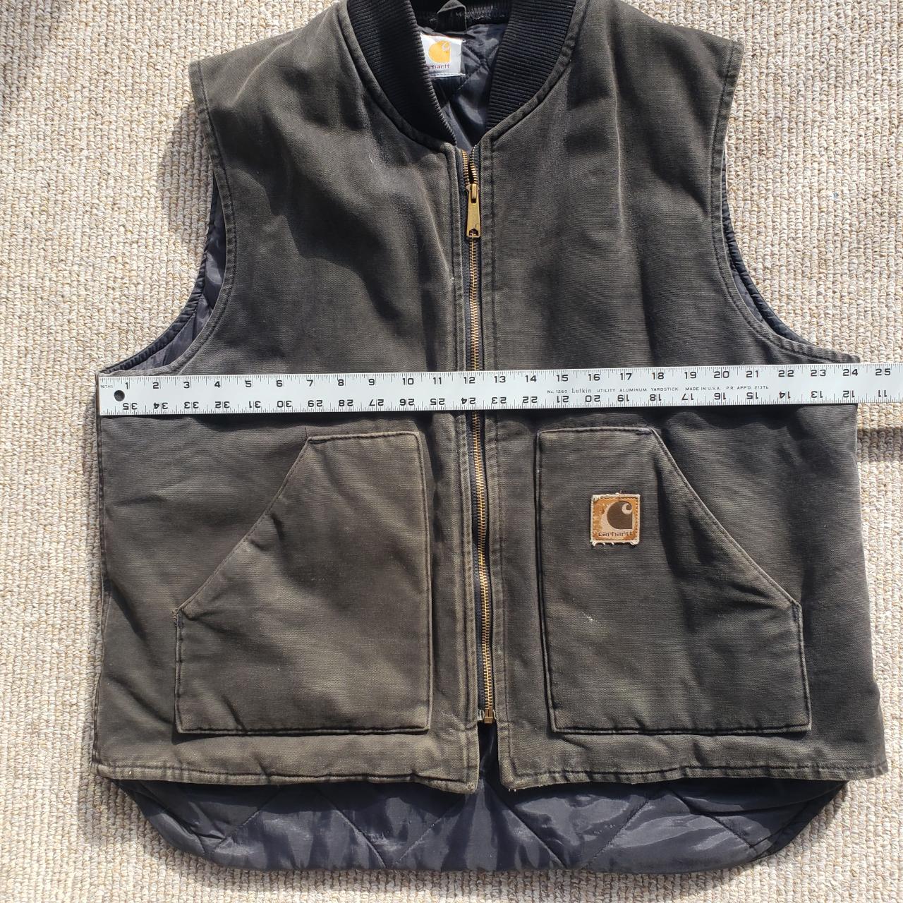 Vintage Carhartt Vest V02 ONX Black Arctic Quilt... - Depop