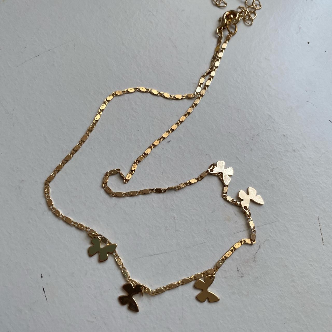 Lovisa & H&M gold necklace bundle :: - 1 green &... - Depop