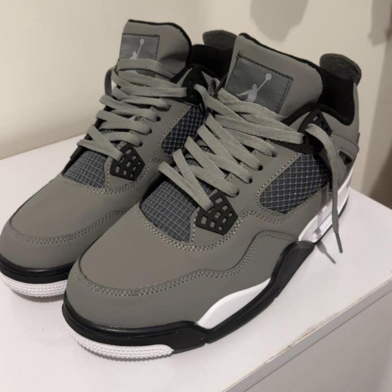 Jordan Men's Grey Trainers | Depop