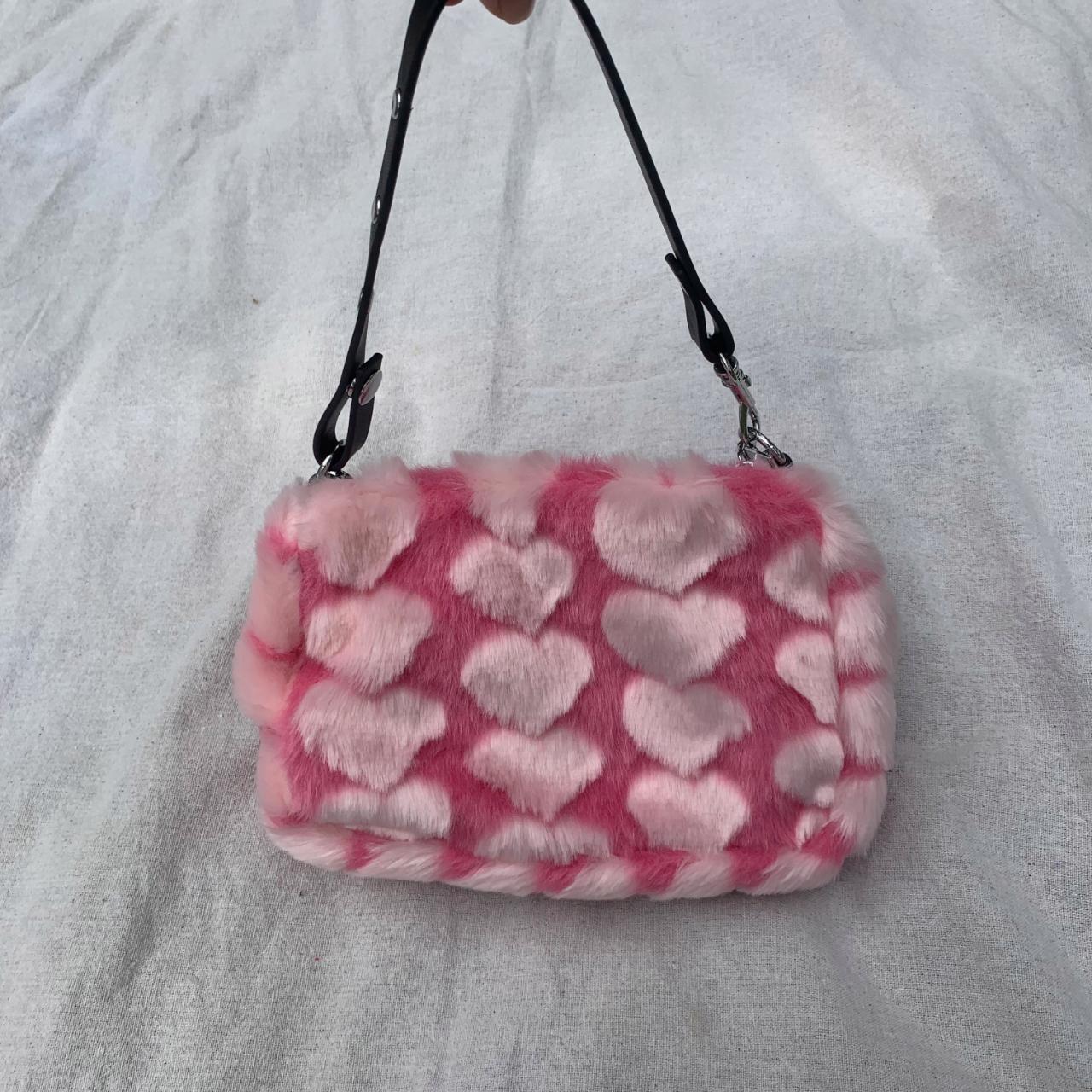 y2k pink fur leg warmers and fur lava bag... Depop