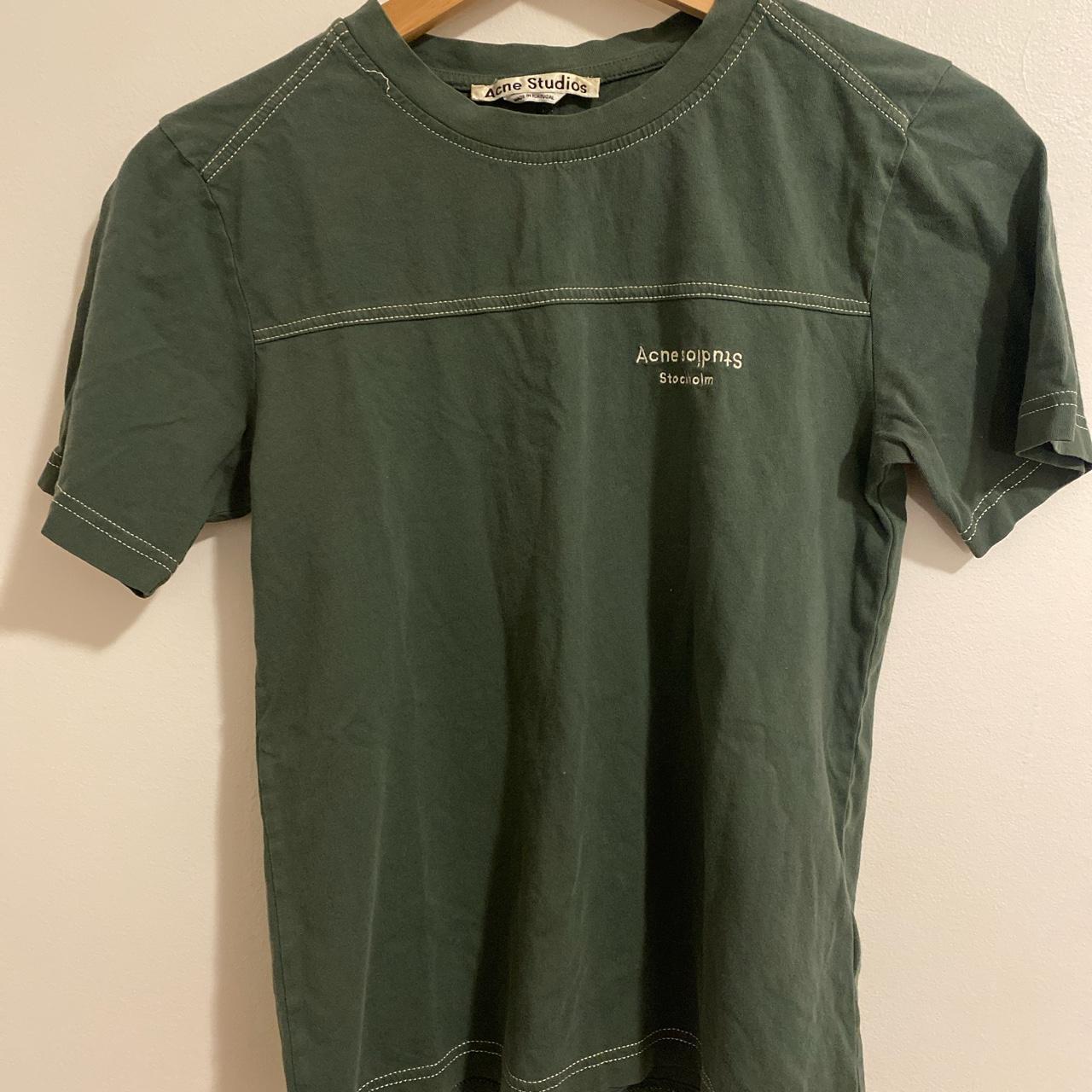 Acne Studios Women's Khaki and Green T-shirt (3)
