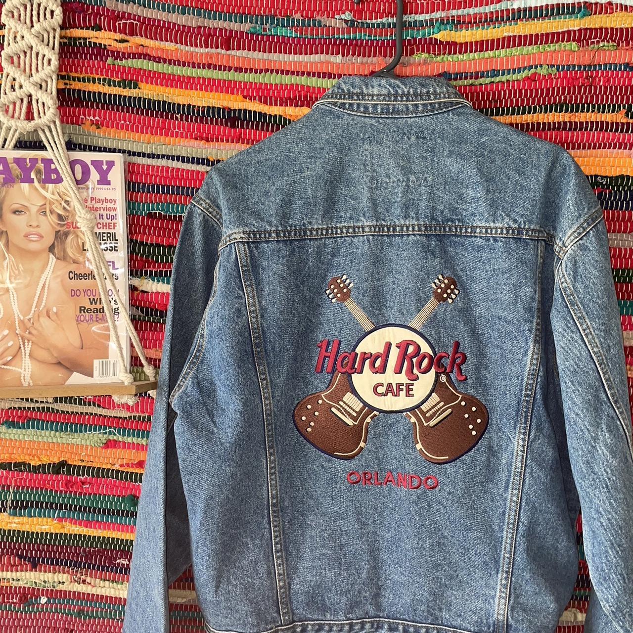 90’s Orlando HardRock Jean jacket Absolutely... - Depop