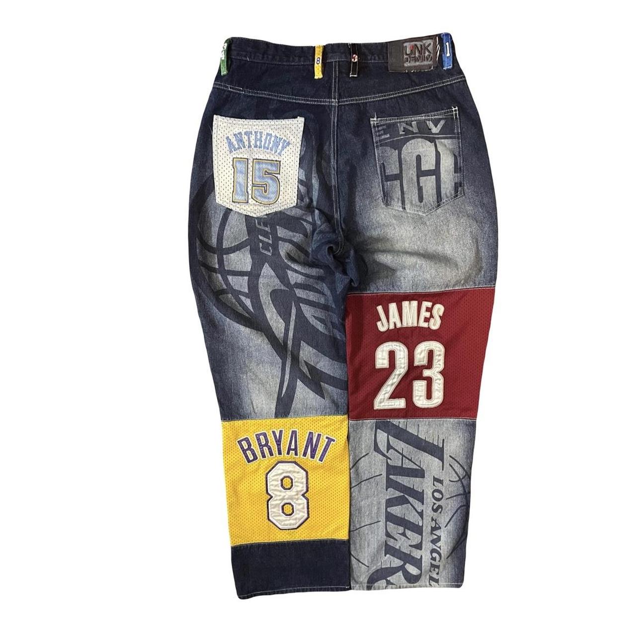 Vintage Y2K Baggy Unk Denim NBA Jersey Jeans... Depop