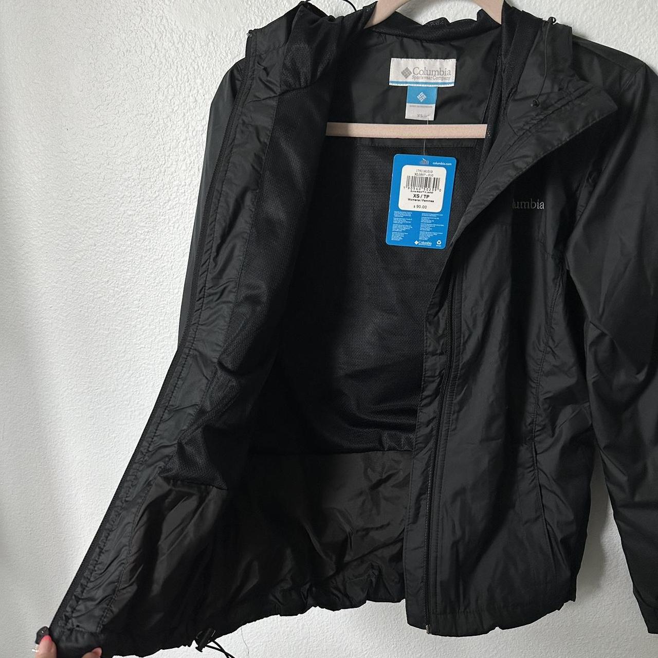 Columbia Women's Zuma Stack II Hooded Rain Jacket Coat LS Black M L XL XXL  NWT