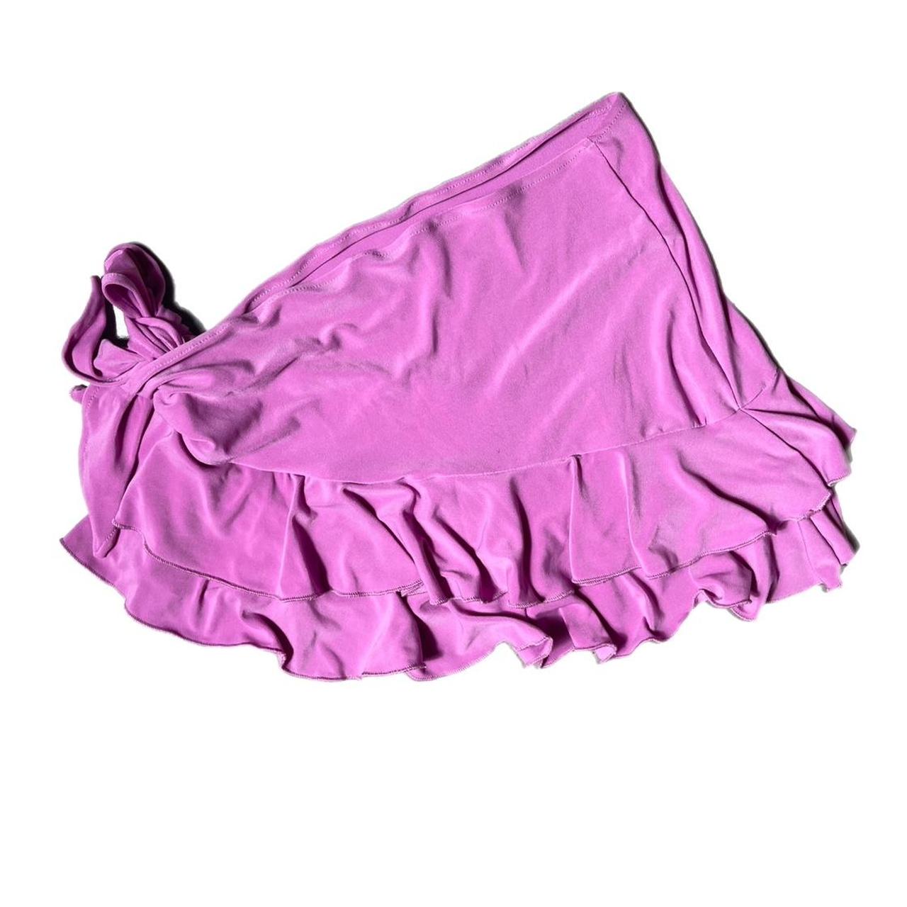 Purple ruffle layered asymmetrical mini skirt The... - Depop