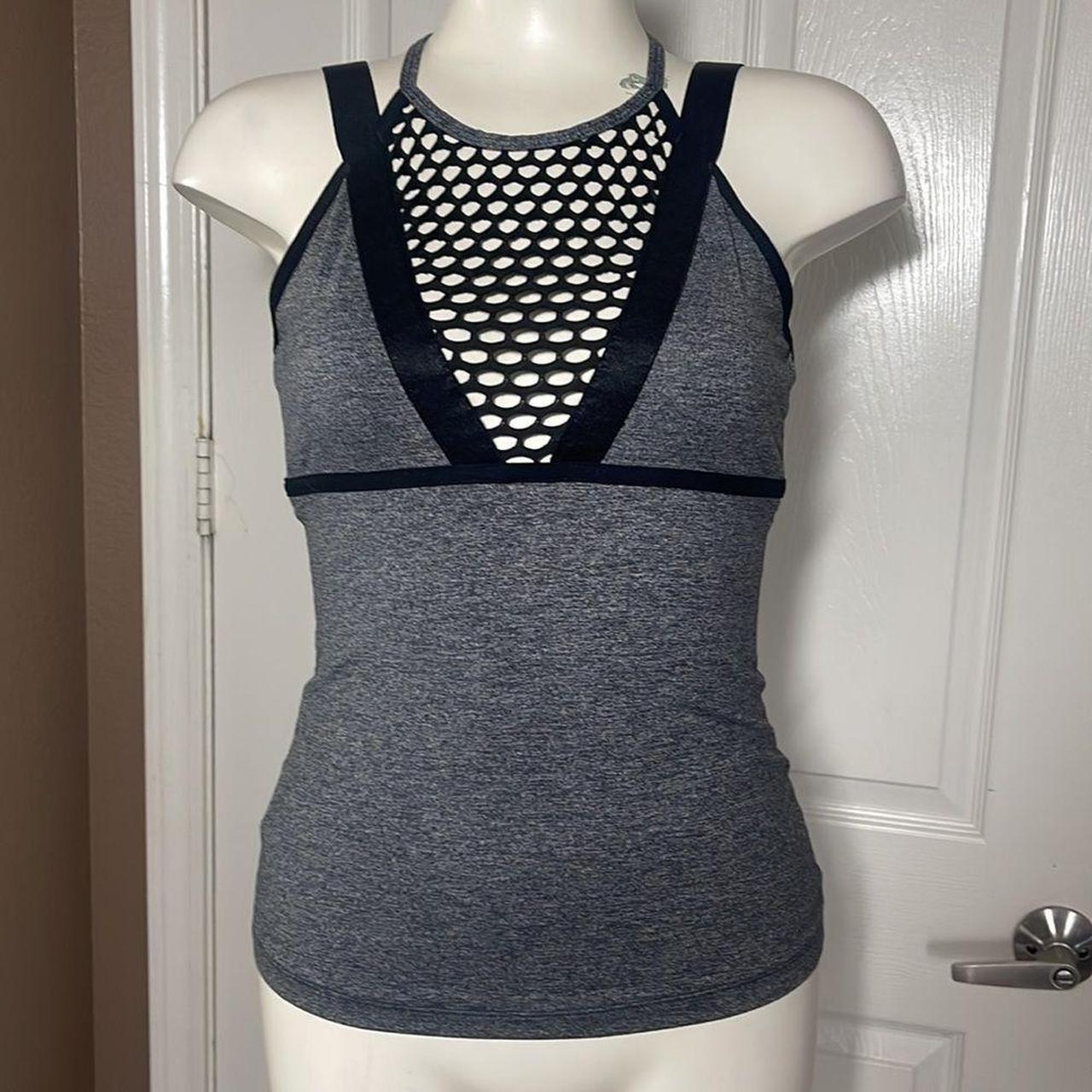 Lorna Jane Women's Grey and Black Vest | Depop