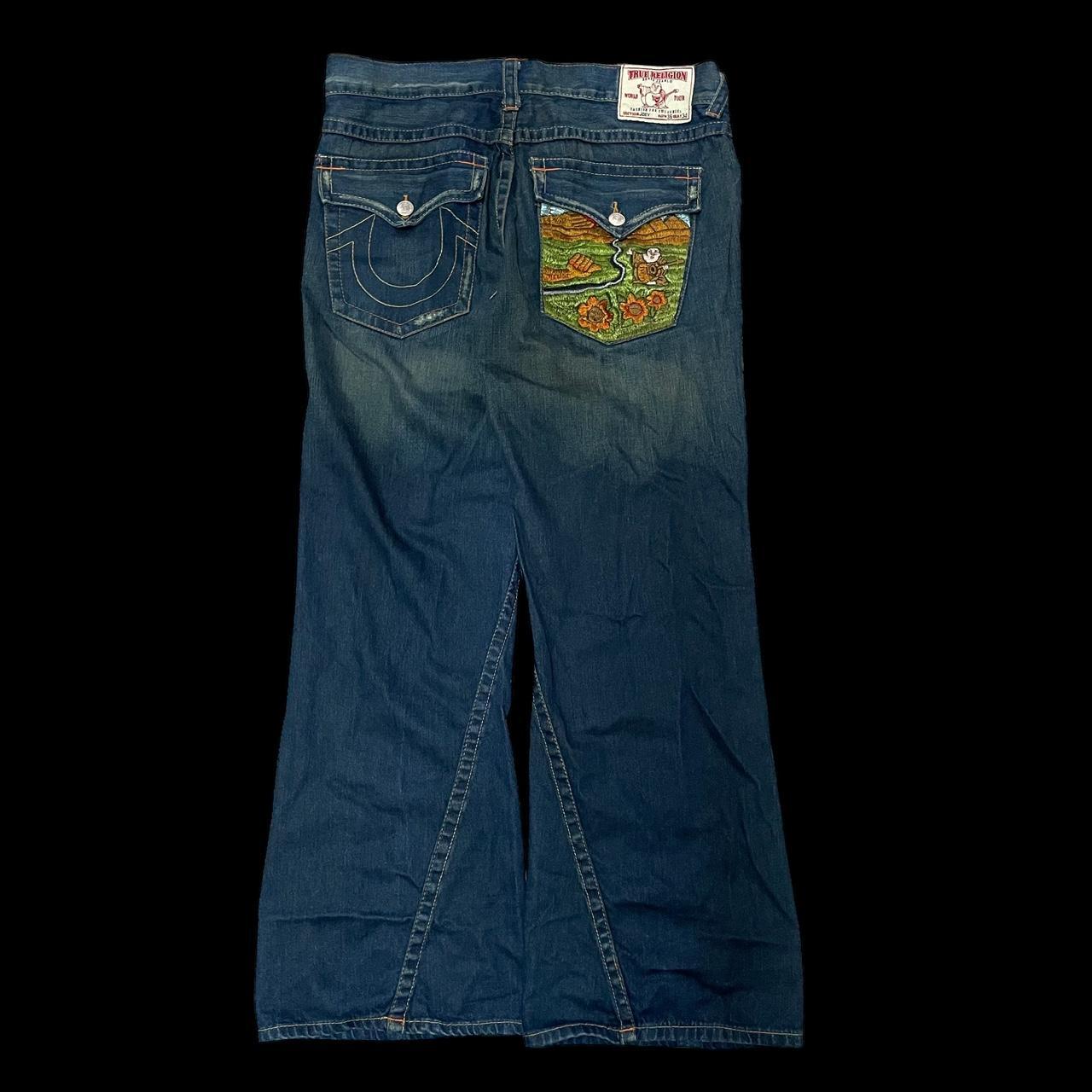 Crazy Buddha Embroidered True Religions Jeans With Depop