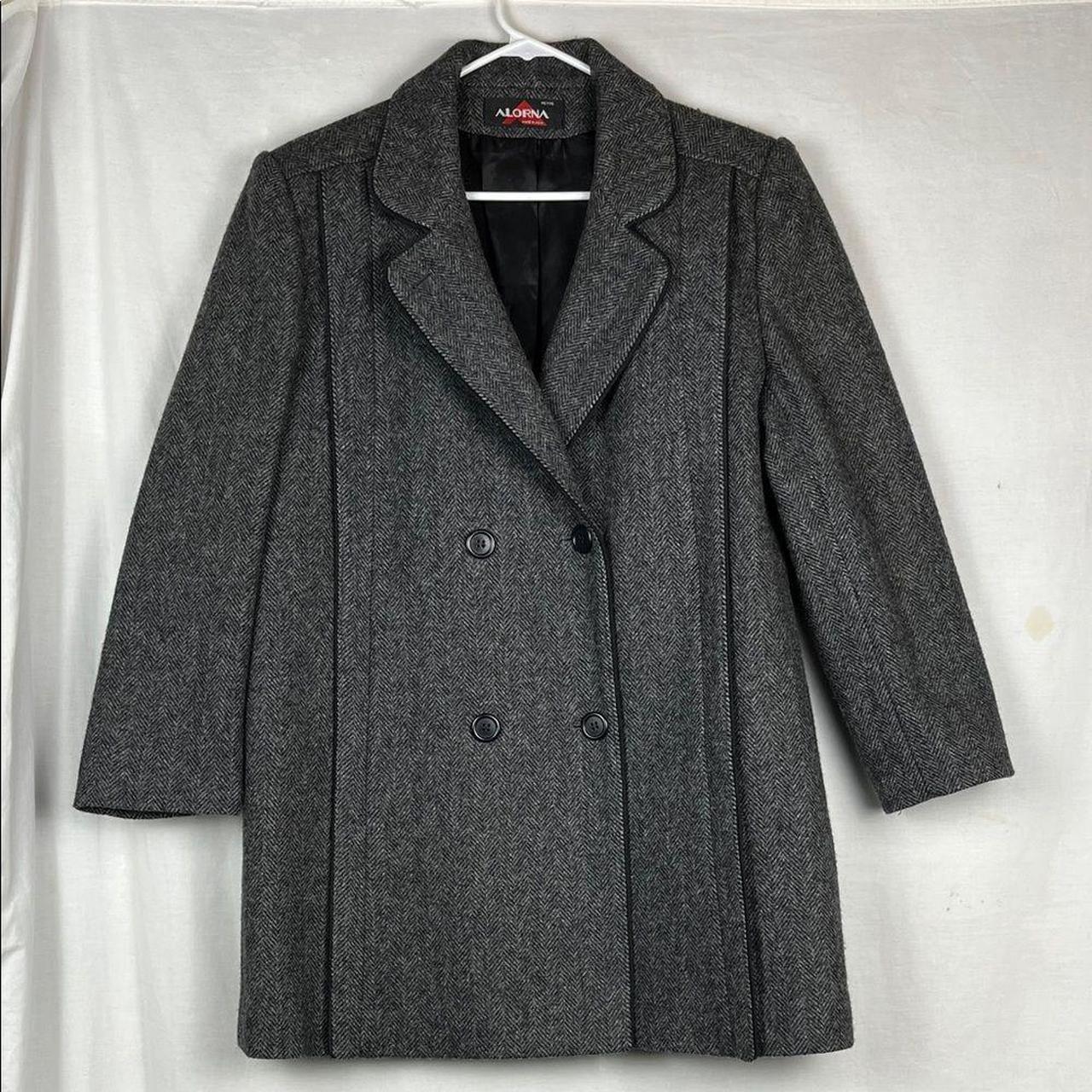 Source Unknown Women's Peacoat - Grey/Black - L –… - image 1