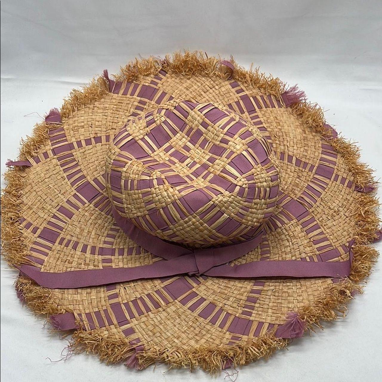 Source Unknown Women's Straw hats - Purple/Brown … - image 1