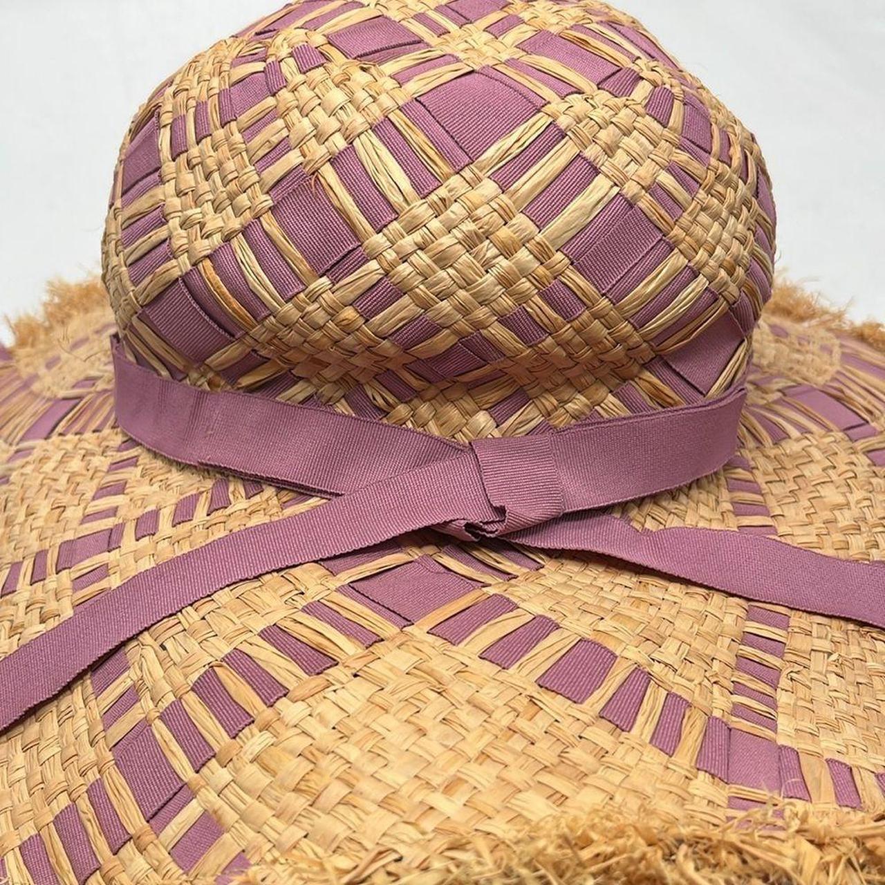 Source Unknown Women's Straw hats - Purple/Brown … - image 6