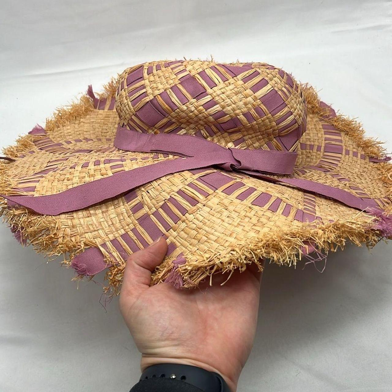 Source Unknown Women's Straw hats - Purple/Brown … - image 2