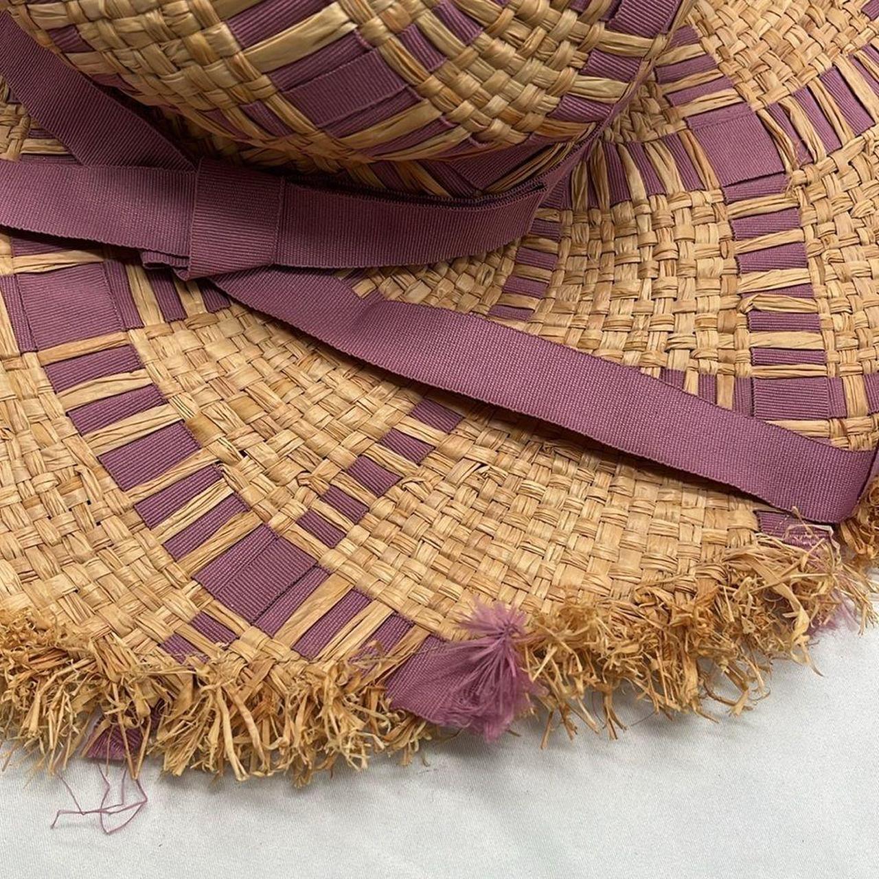 Source Unknown Women's Straw hats - Purple/Brown … - image 3