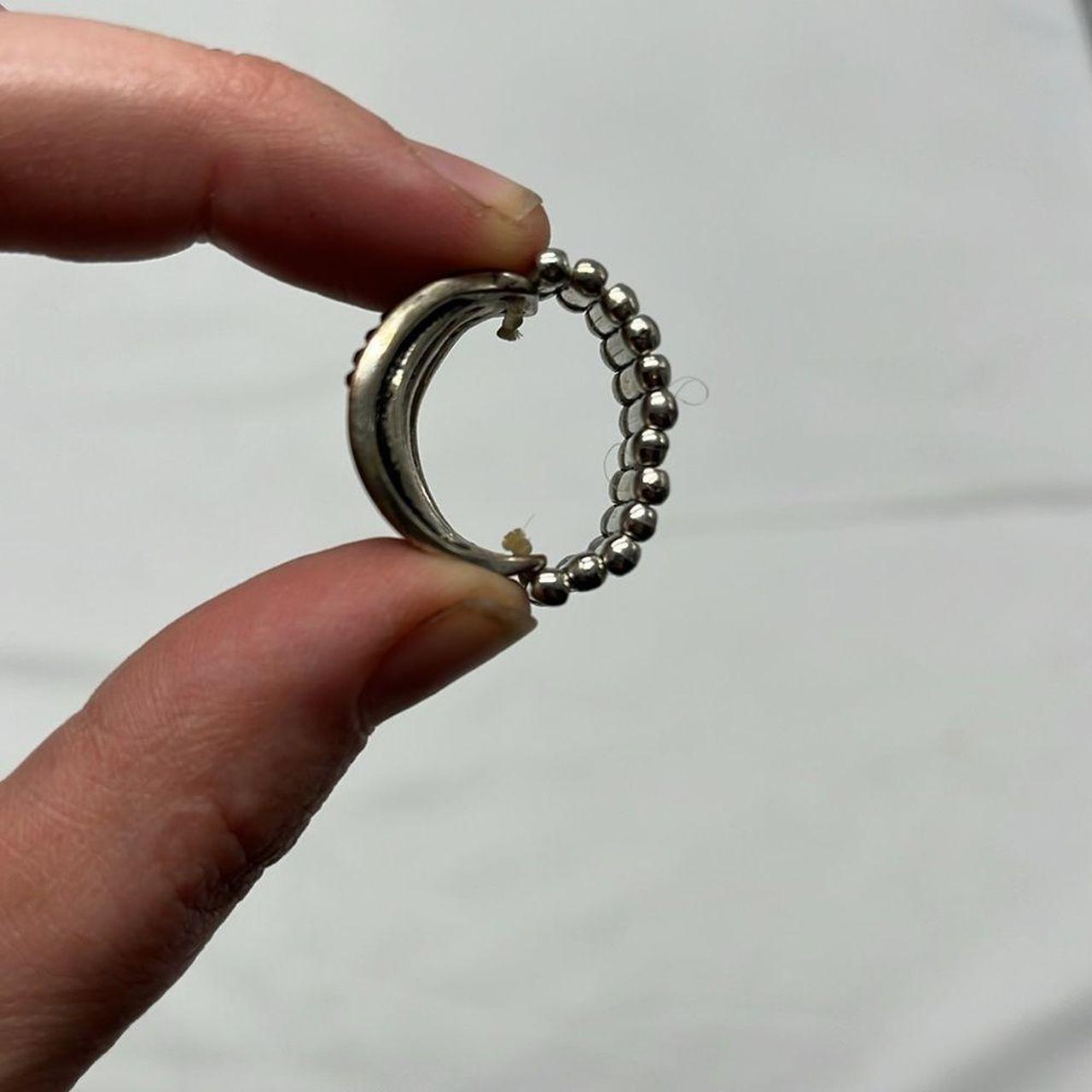 Source Unknown Women's Ring - Silver/Red – This v… - image 3