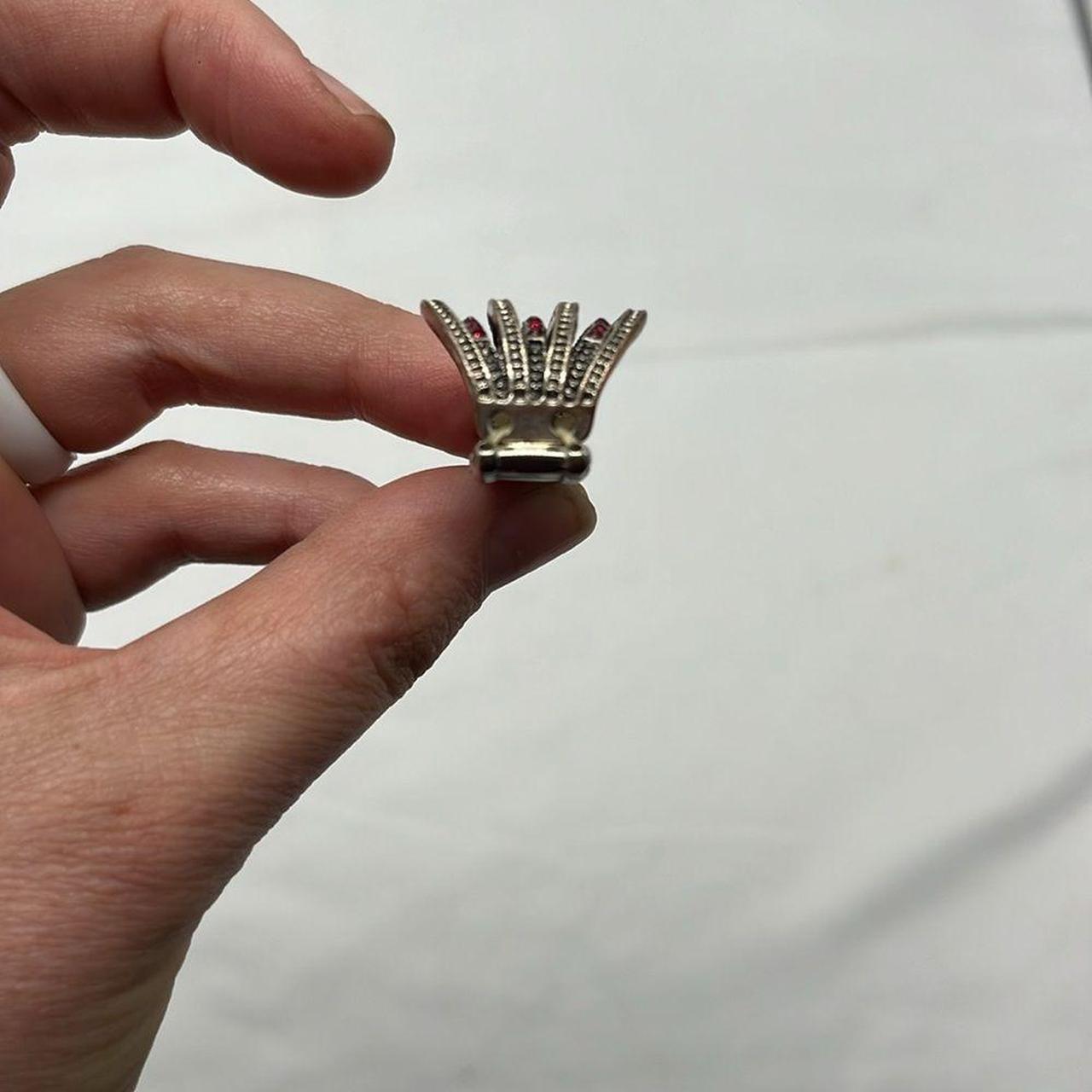 Source Unknown Women's Ring - Silver/Red – This v… - image 4