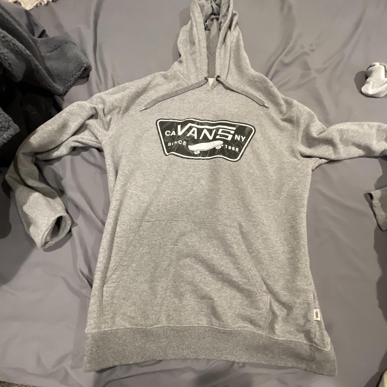 Vans Mens Grey Hoodie Depop