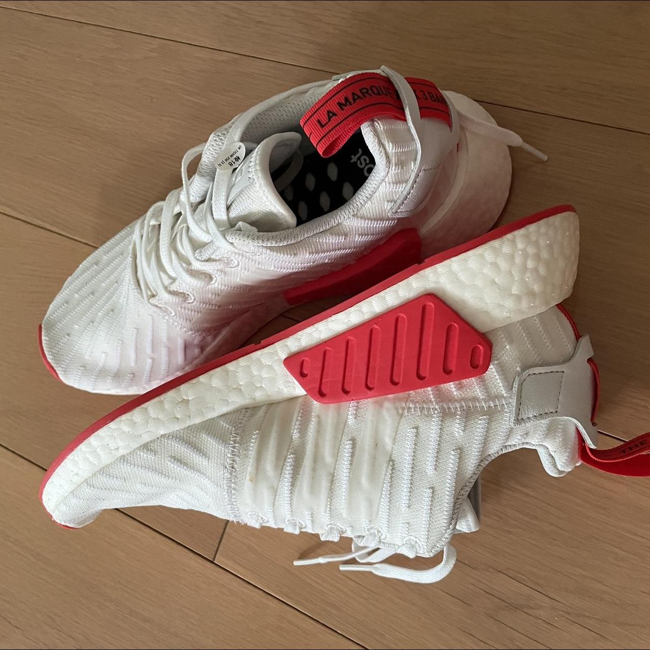 NEW NEVER WORN white & red adidas nmd’s. bought them... - Depop