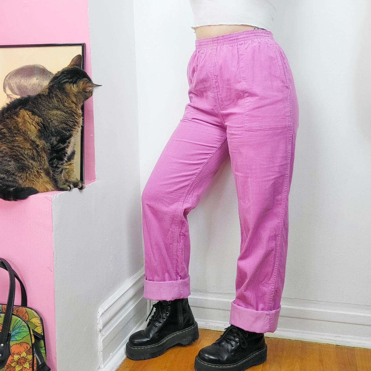 80s pinkish purple corduroy pants 💜, Vintage 1980s