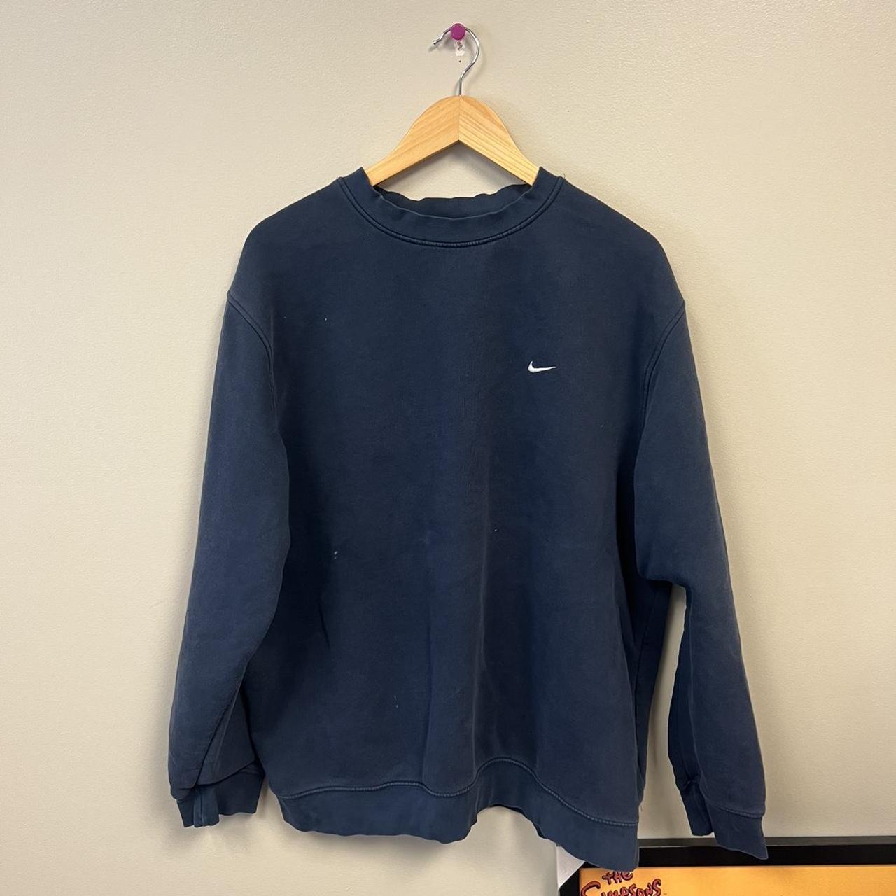 Y2k Navy Blue Nike Sweater (Got any... - Depop