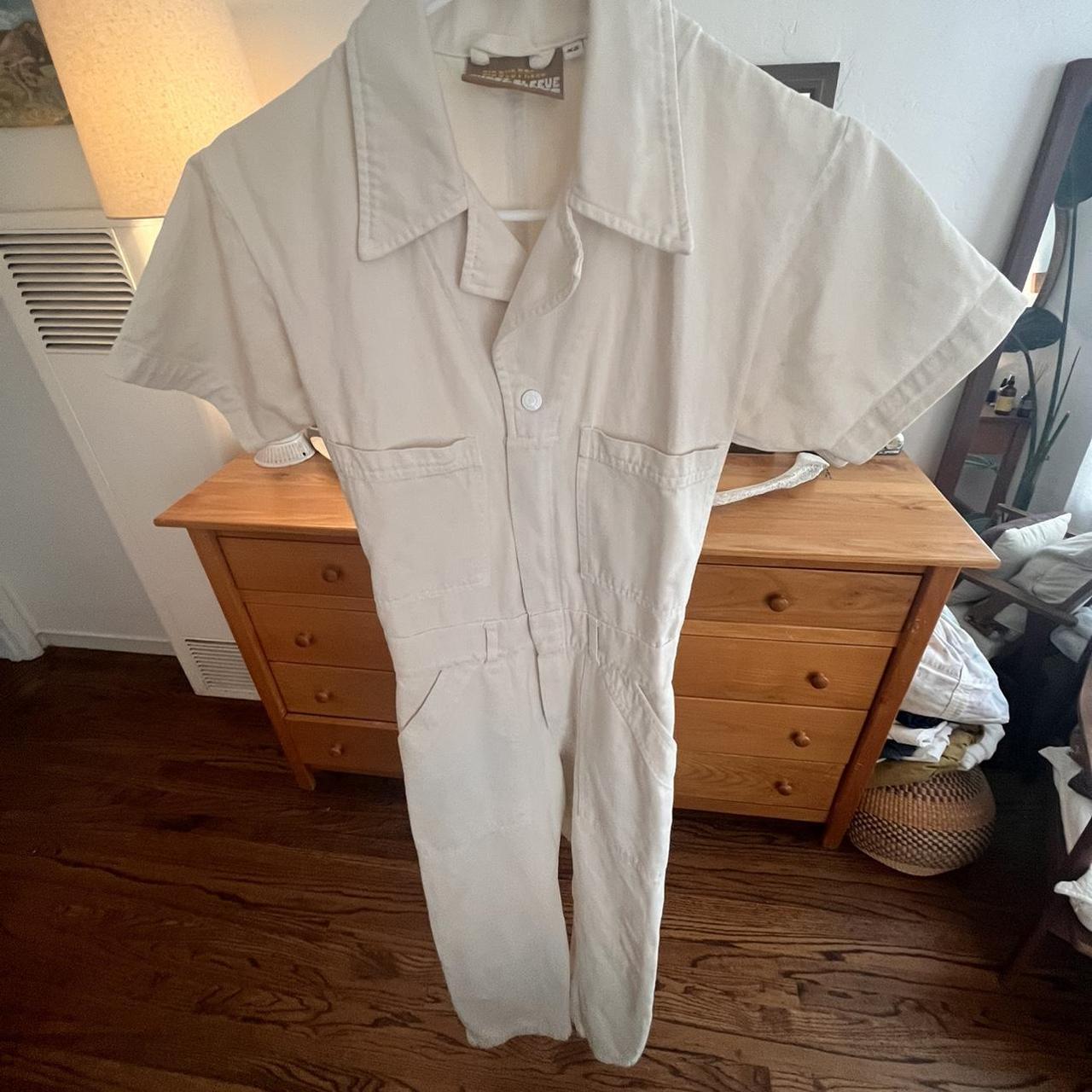 White big bud press jumpsuit in XS so cute, just... Depop