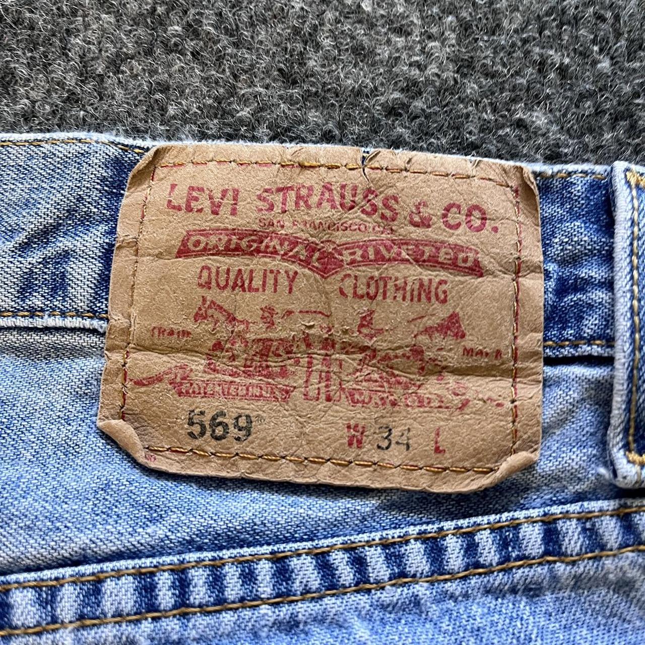 Vintage Levi 569 Jorts Size 34 very tuff baggy fit... - Depop