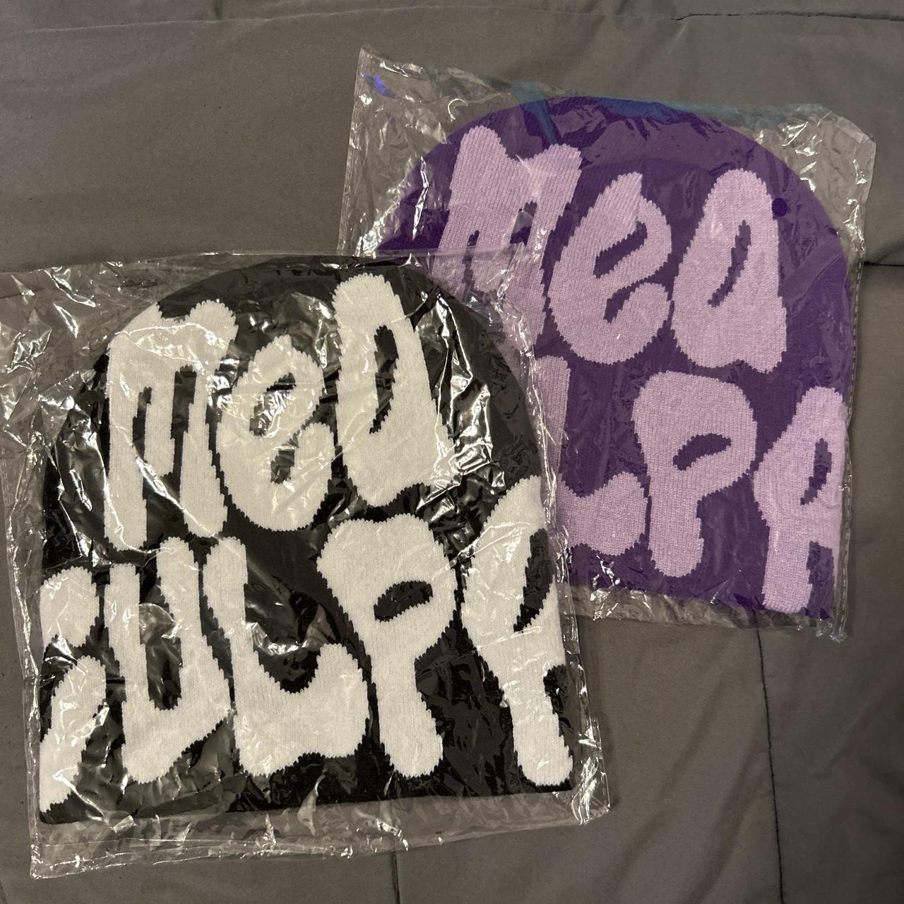 Purple And Black Mea Culpa Beanies Both For The Depop