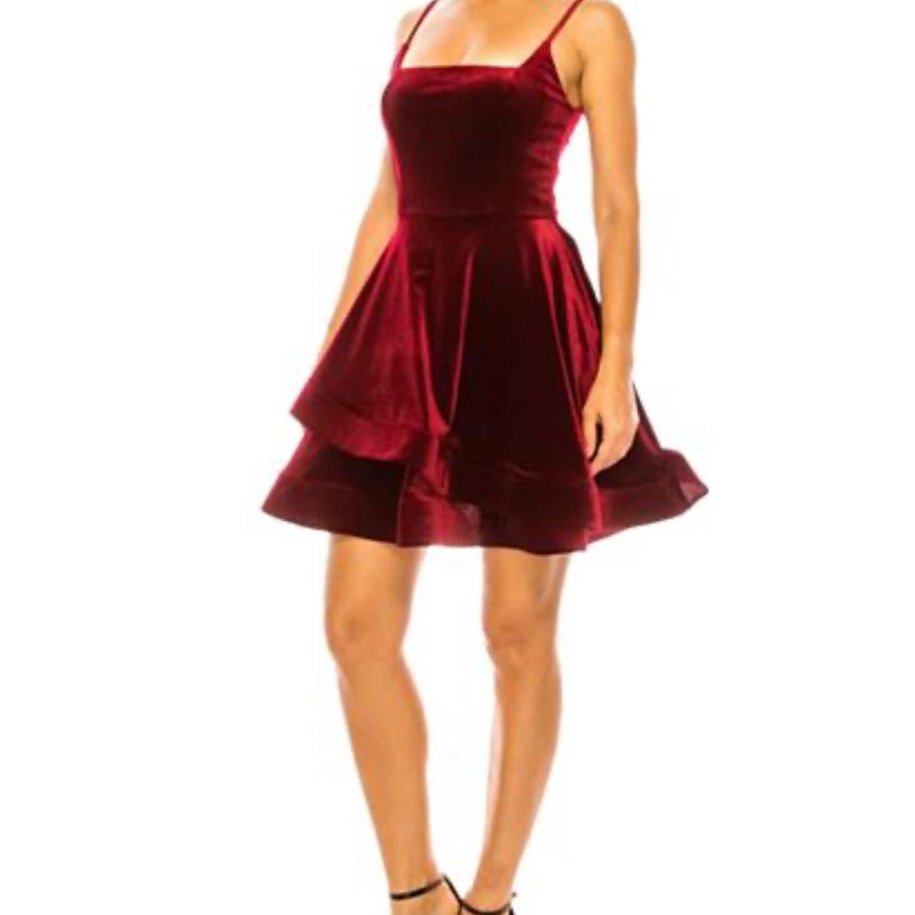 B darlin hot sale velvet dress