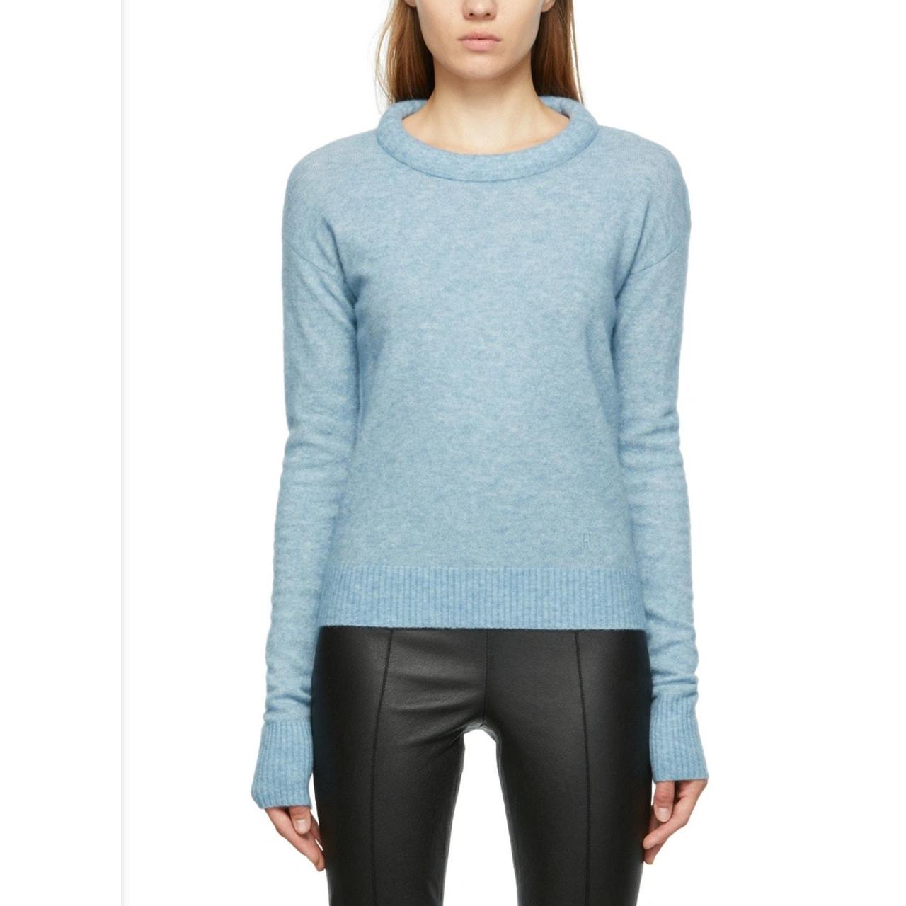 Halmut Lang Women s Blue Padded Neck Long Sleeve