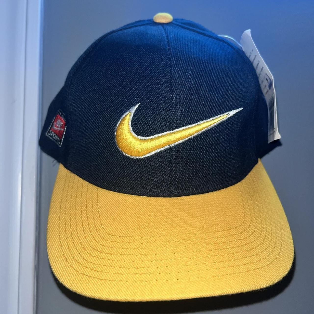 90s Wool Nike Logo Strap-back Hat Depop