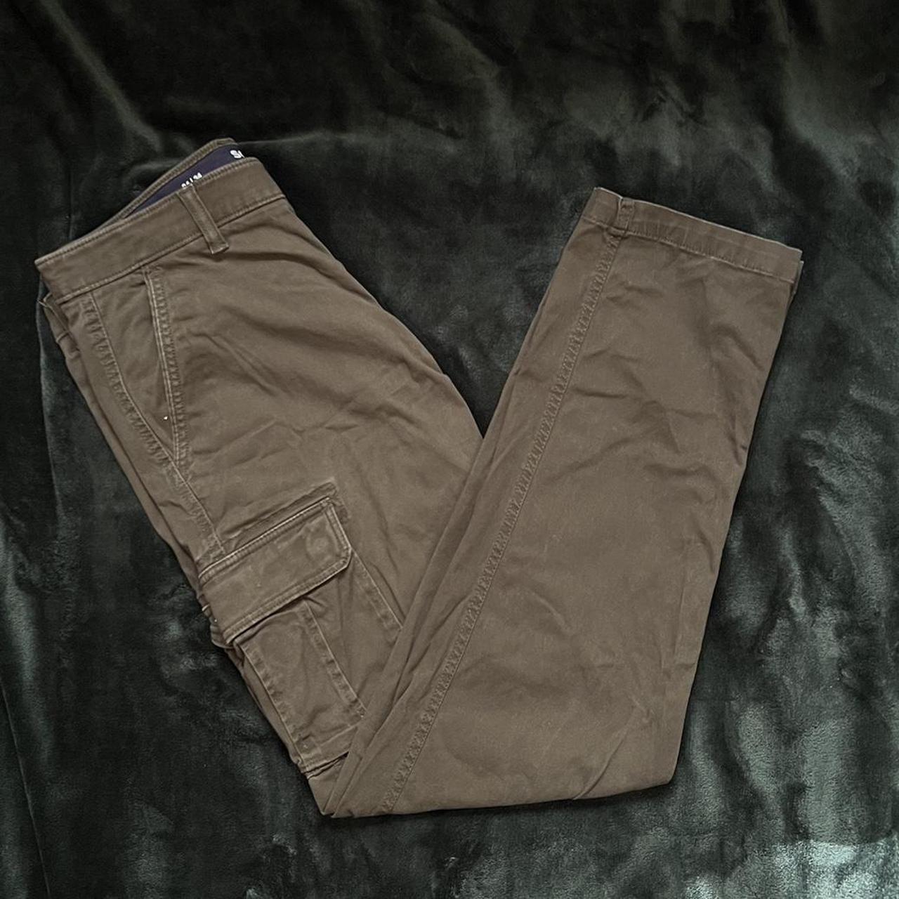 Sonoma Goods for Life Men's Green and Khaki Trousers Depop