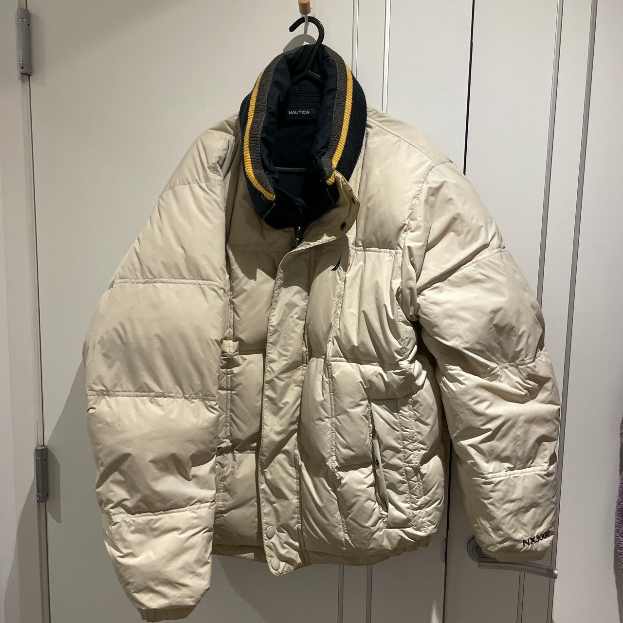 Reversible Nautica puffer jacket Collar to hem-... - Depop