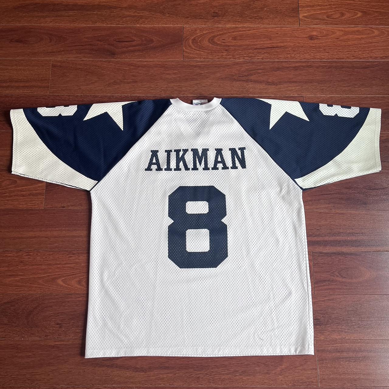 Vintage Troy Aikman Dallas Cowboys Logo 7 Football - Depop