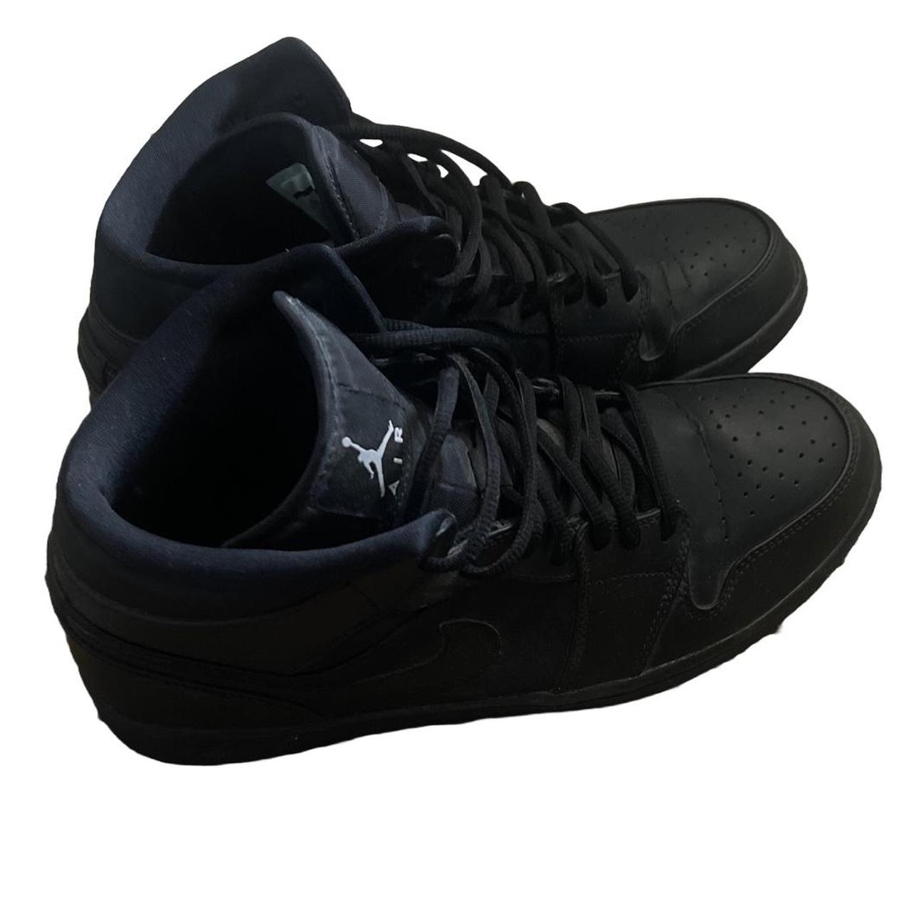 all black jordan 1s high