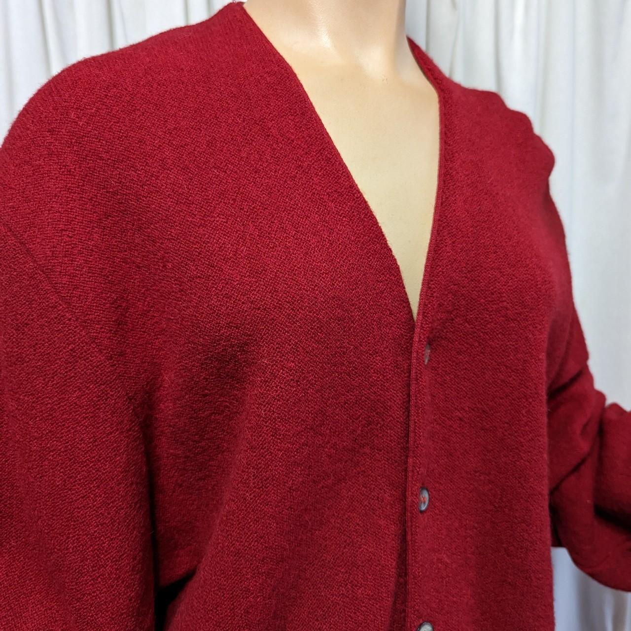 Men's Red Cardigan Depop