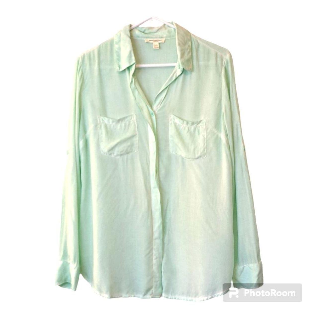 Source Unknown Women's Blouse - Green - 6 – beach… - image 1